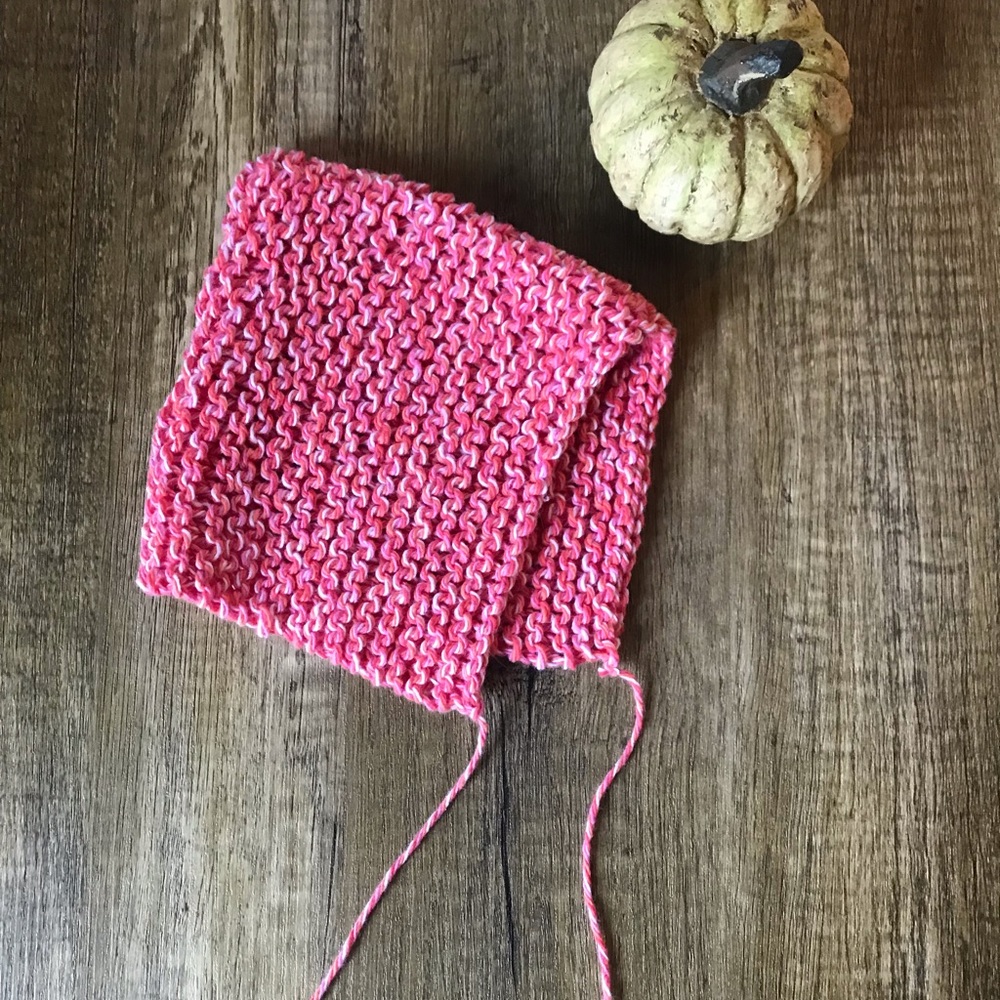 Handmade Newborn Pink Bonnet